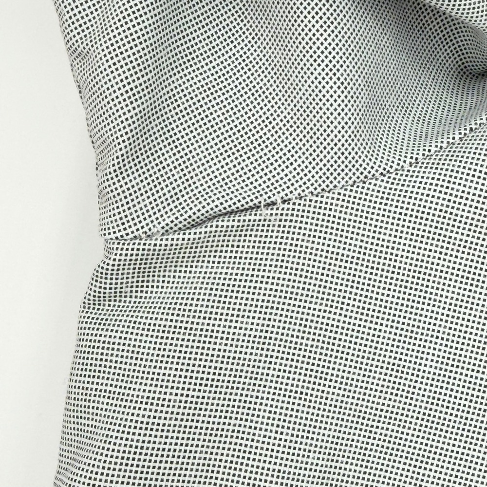 COS Short-Sleeved Cocoon Shirt Dress Grey Micro-Check Cotton Blend Collared 10 - Picture 8 of 16